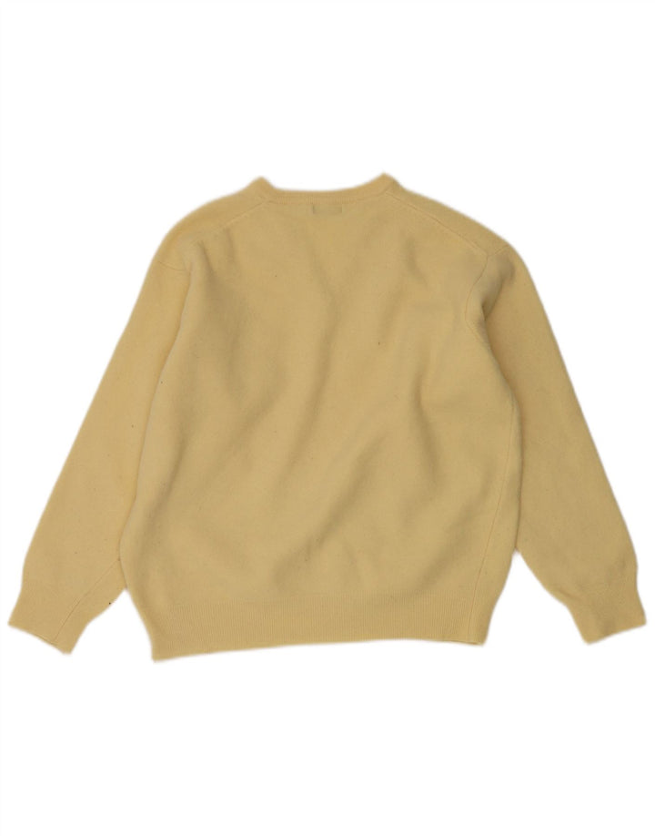 Suéter feminino BENETTON com decote em V 12-13 anos amarelo