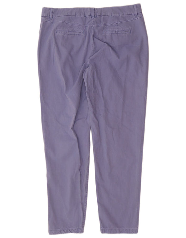 Calça Chino Feminina Marks & Spencer Slim UK 14 Grande W34 L29 Algodão Azul