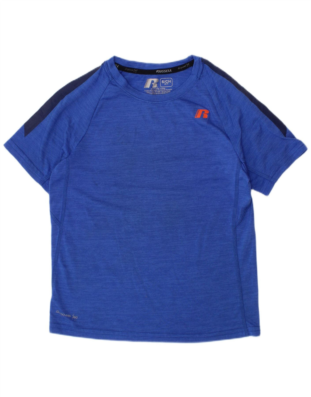 Camiseta Russell Athletic Boys Dri-Power Top 6-7 Anos Pequeno Azul