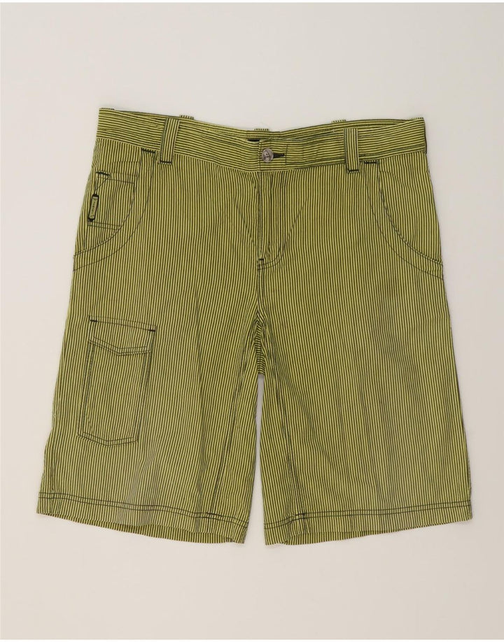 Shorts Cargo Masculino Armani EU 48 Médio W36 Algodão Listrado Verde