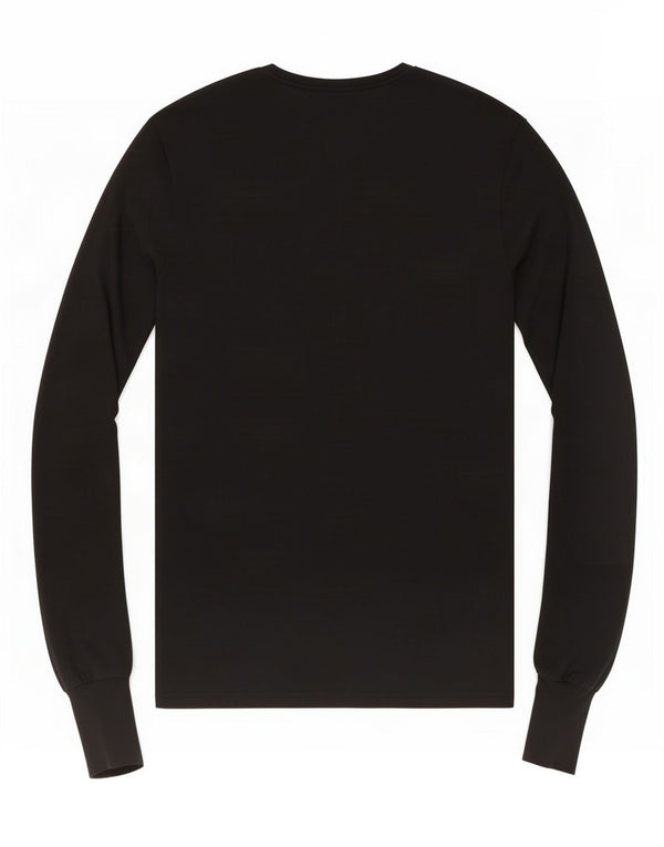 Blusa feminina de manga comprida Zara Top UK 12 poliéster preto médio