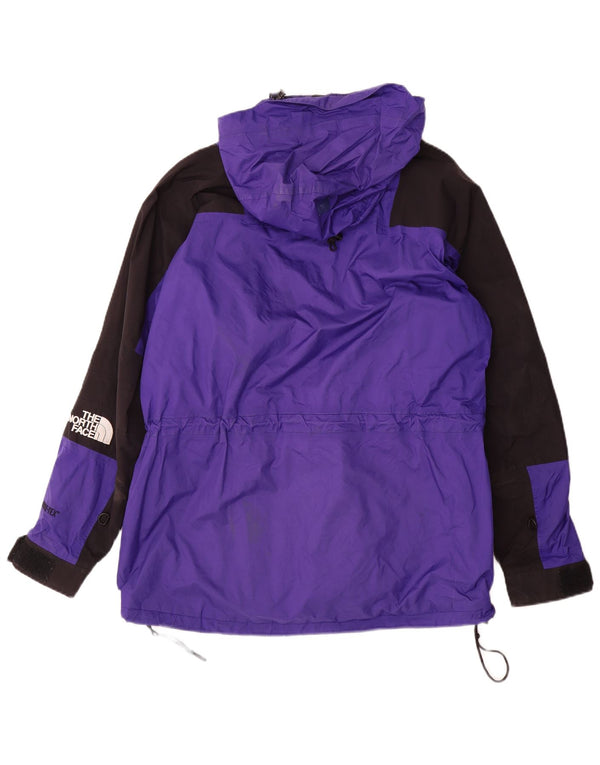 Jaqueta de chuva feminina com capuz The North Face UK 14 bloco colorido roxo médio