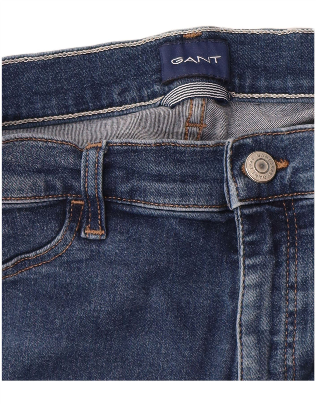 Gant Jeans Skinny Feminino Médio W28 L30 Azul Algodão
