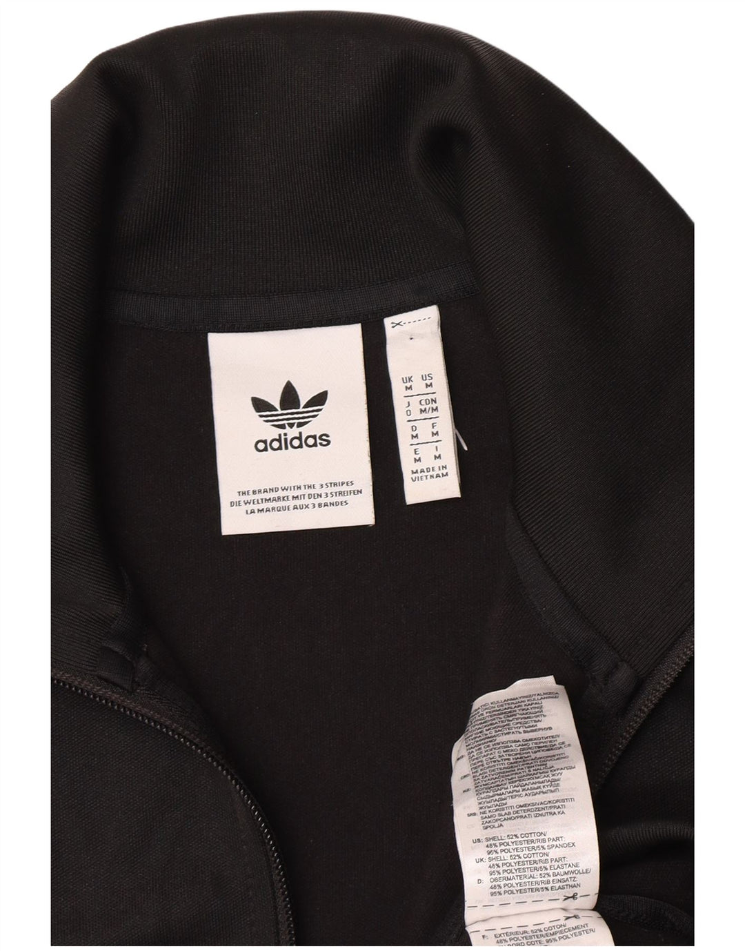 Jaqueta Adidas Mens Treino Top Médio Algodão Preto