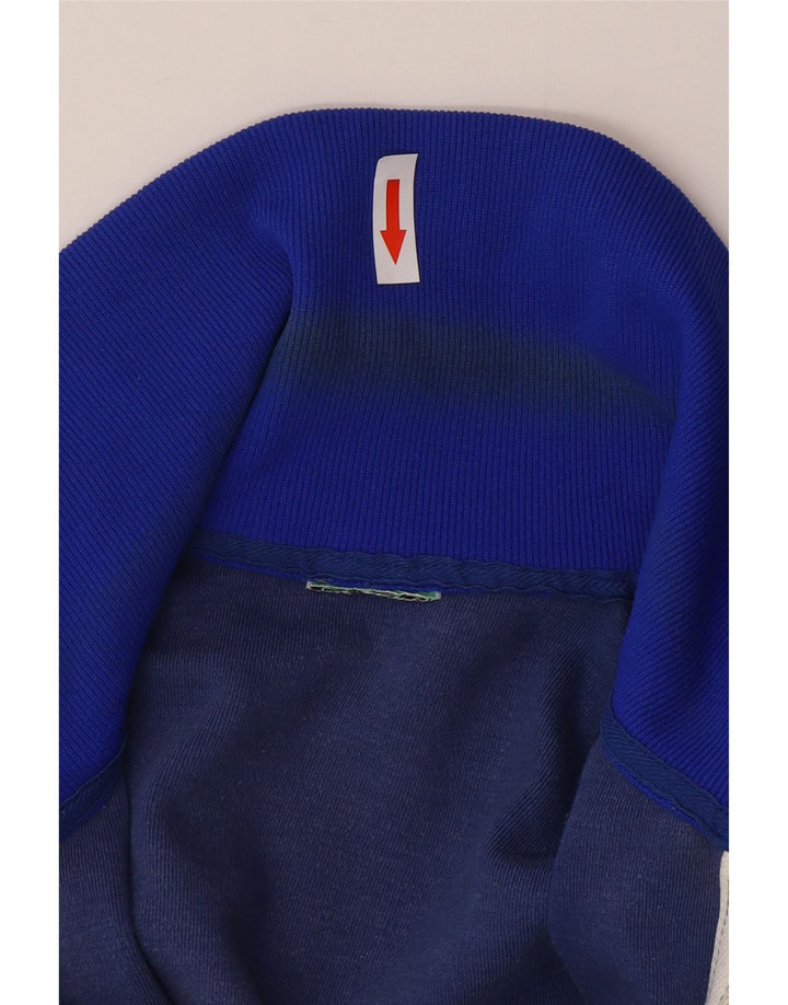 Jaqueta vintage masculina de agasalho grande azul