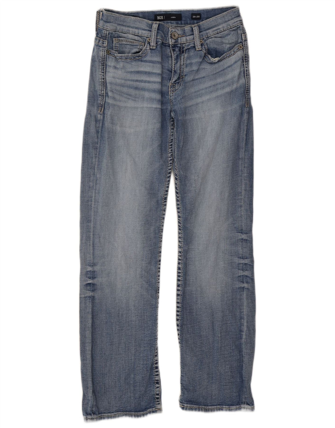 BKE Jeans feminino Aiden Straight W28 L30 algodão azul