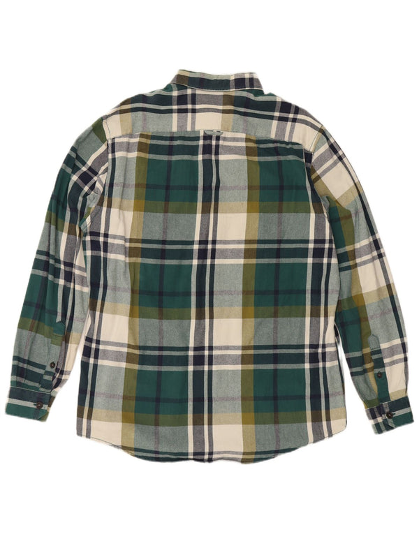 Camisa masculina Jim Spencer tamanho 43/44 XL algodão xadrez verde