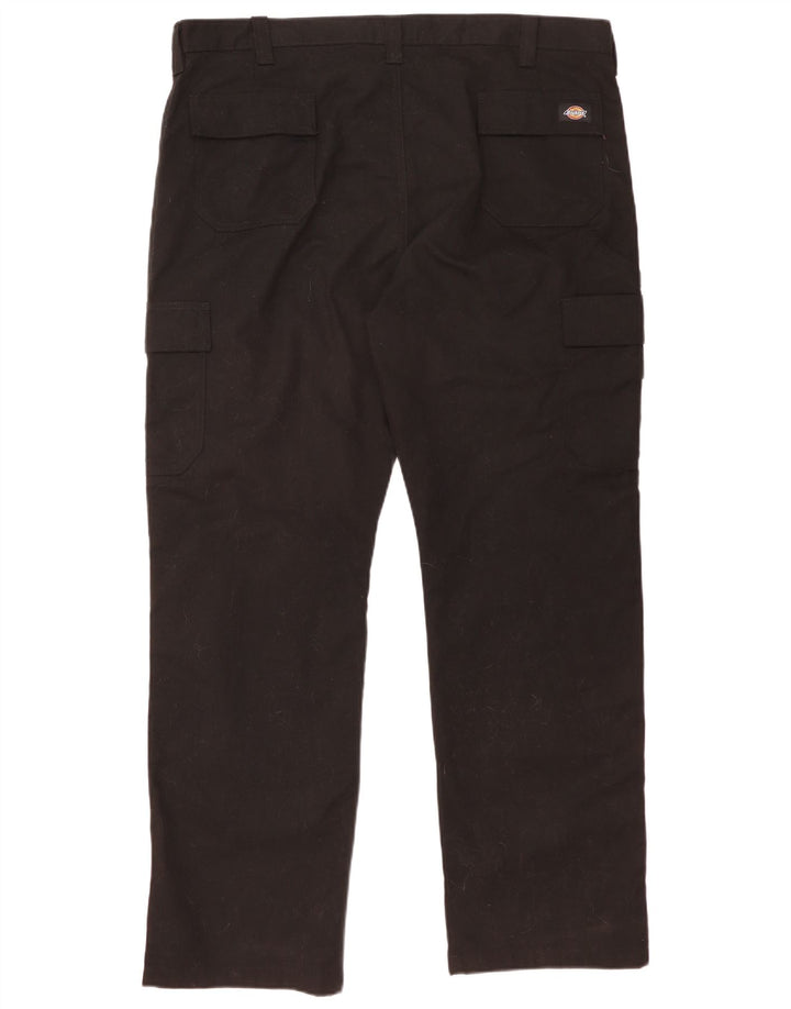 Calças cargo retas masculinas Dickies W40 L32 poliéster preto