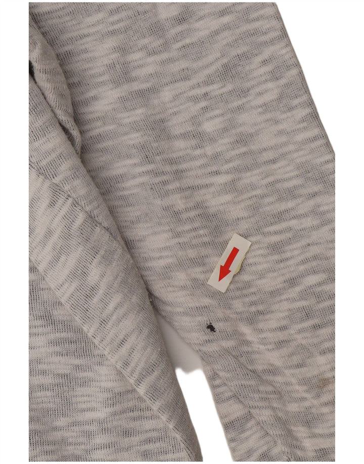 Adidas feminino gráfico oversized moletom jumper reino unido 14 grande cinza manchado