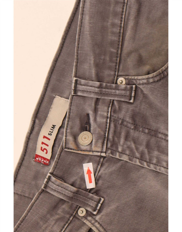 Levi's Masculino 511 Slim Jeans W30 L29 Cinza Algodão
