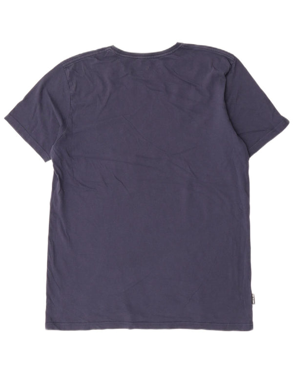 Camiseta Animal Masculina Gráfica Top Grande Algodão Azul Marinho