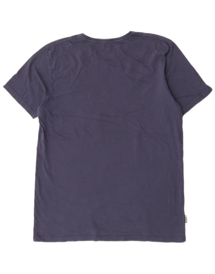 Camiseta Animal Masculina Gráfica Top Grande Algodão Azul Marinho