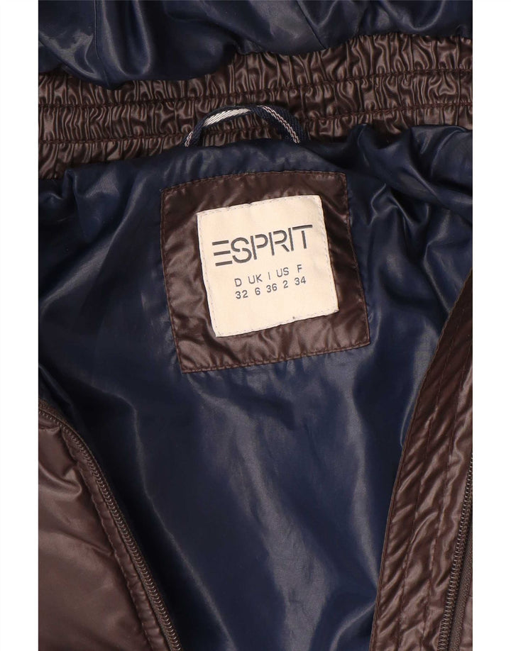 Jaqueta acolchoada com capuz feminina Esprit UK 6 XS marrom