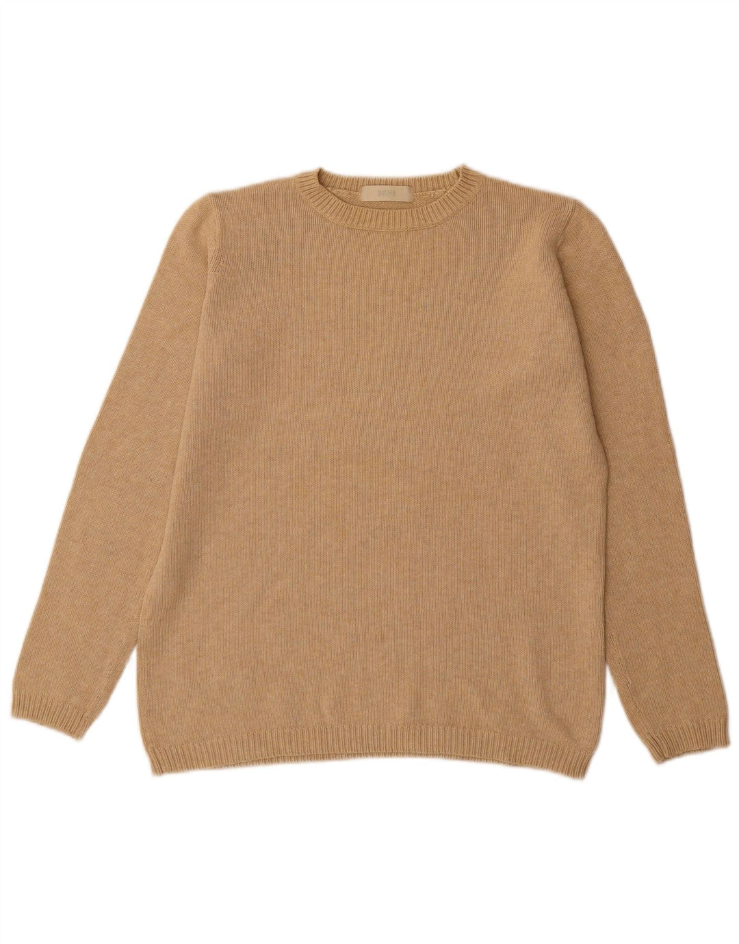 Suéter feminino Marks & Spencer grande com gola canoa Reino Unido 10 pequeno bege