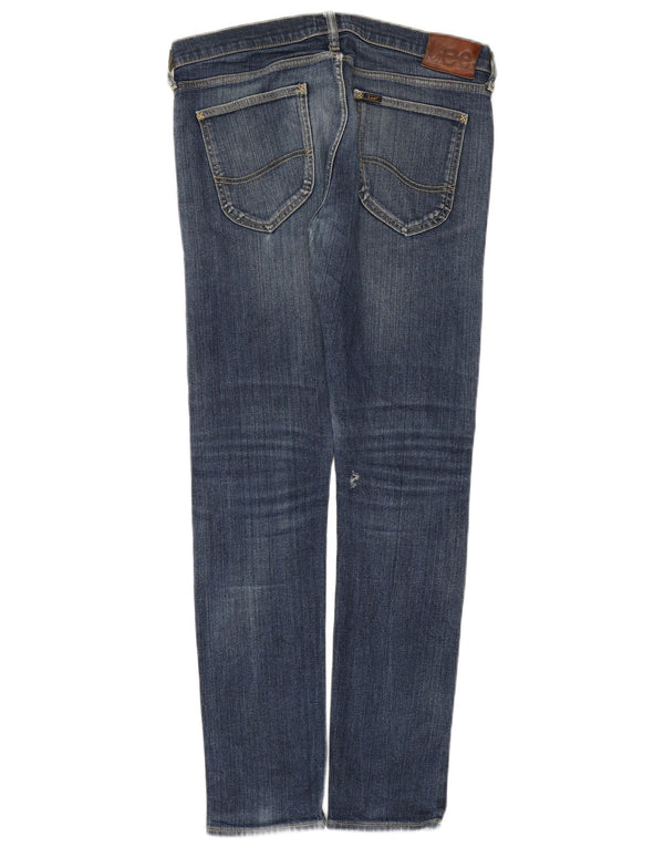 Lee Mens Luke Slim Tapered Jeans W33 L34 Azul Algodão