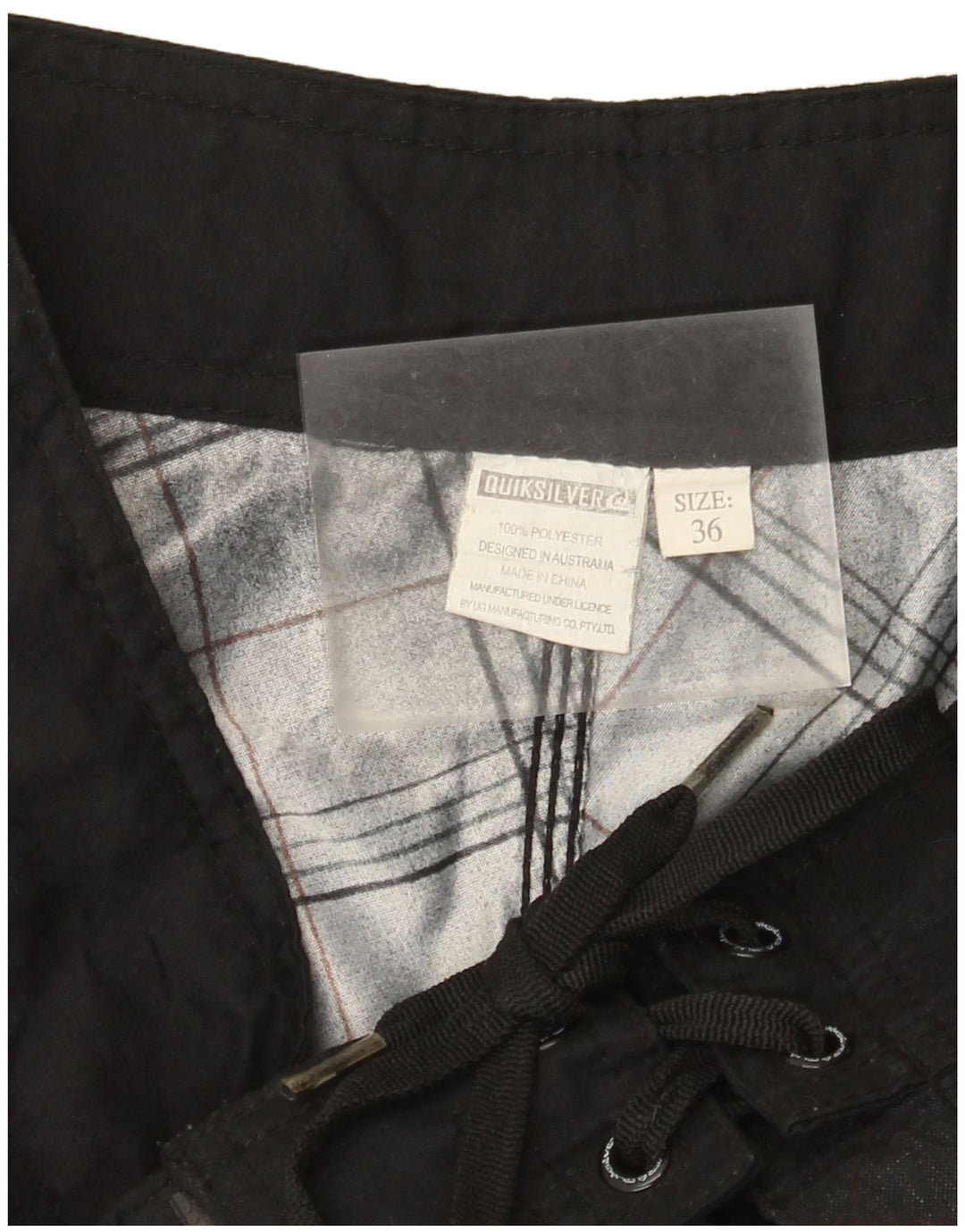 Quiksilver Shorts de natação masculino gráfico grande poliéster xadrez laranja
