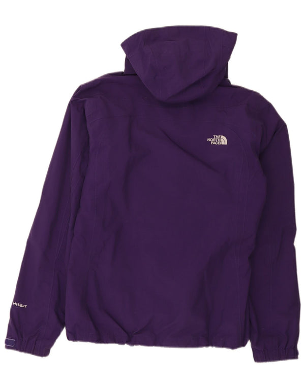 Jaqueta corta-vento feminina com capuz The North Face UK 10 pequena roxa