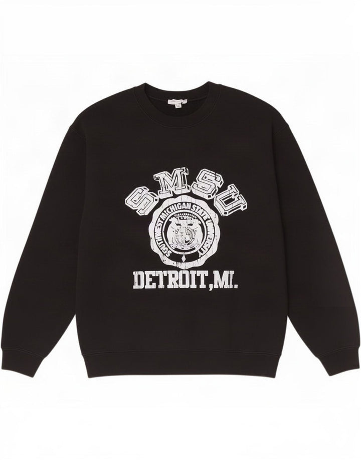 Suéter gráfico feminino Topshop Reino Unido 14 médio preto