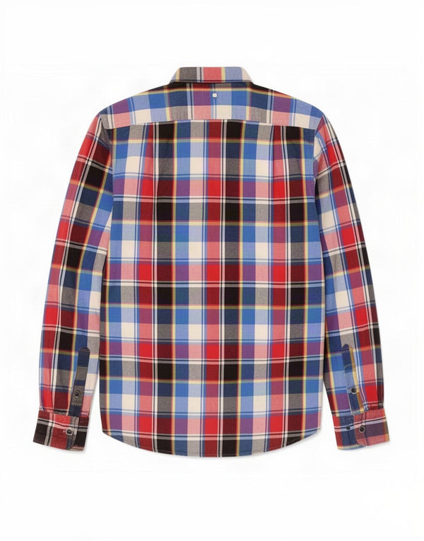 Camisa masculina de flanela Superdry 2XL algodão xadrez multicolorido