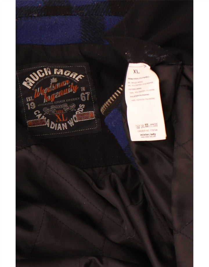 Jaqueta bomber masculina MUCHMORE UK 42 XL azul guingão lã