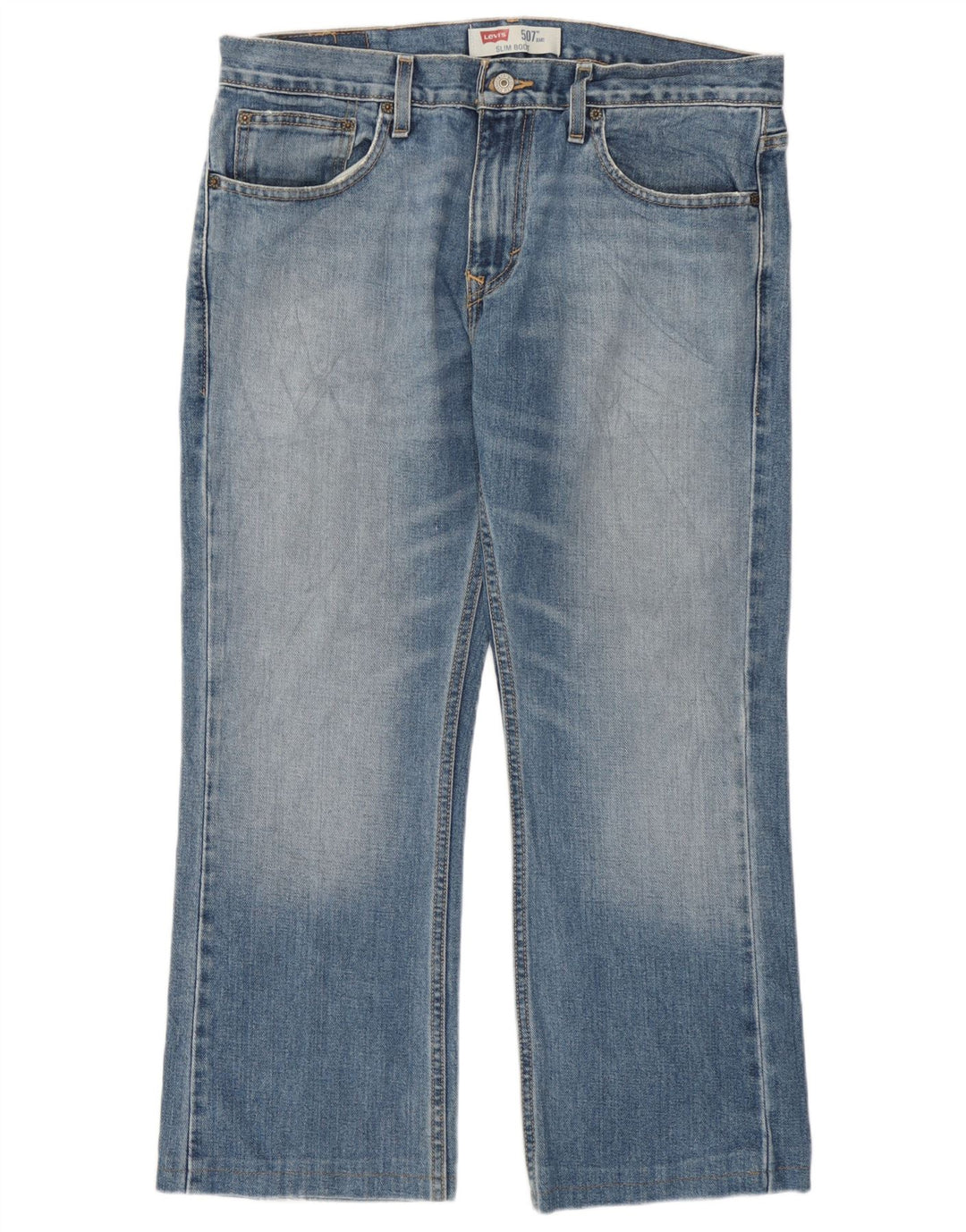 Calça jeans masculina Levi's 507 Slim Bootcut W34 L26 azul algodão