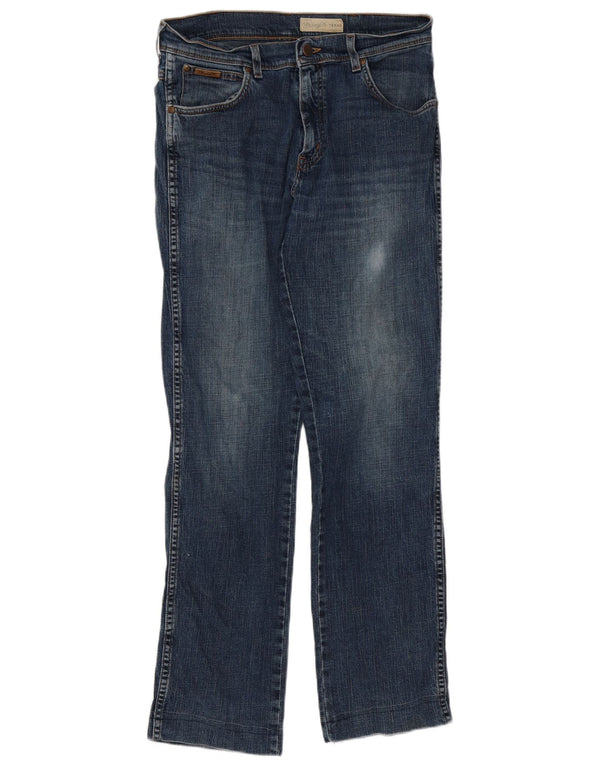 Wrangler Masculino Texas Straight Jeans W32 L34 Azul Algodão
