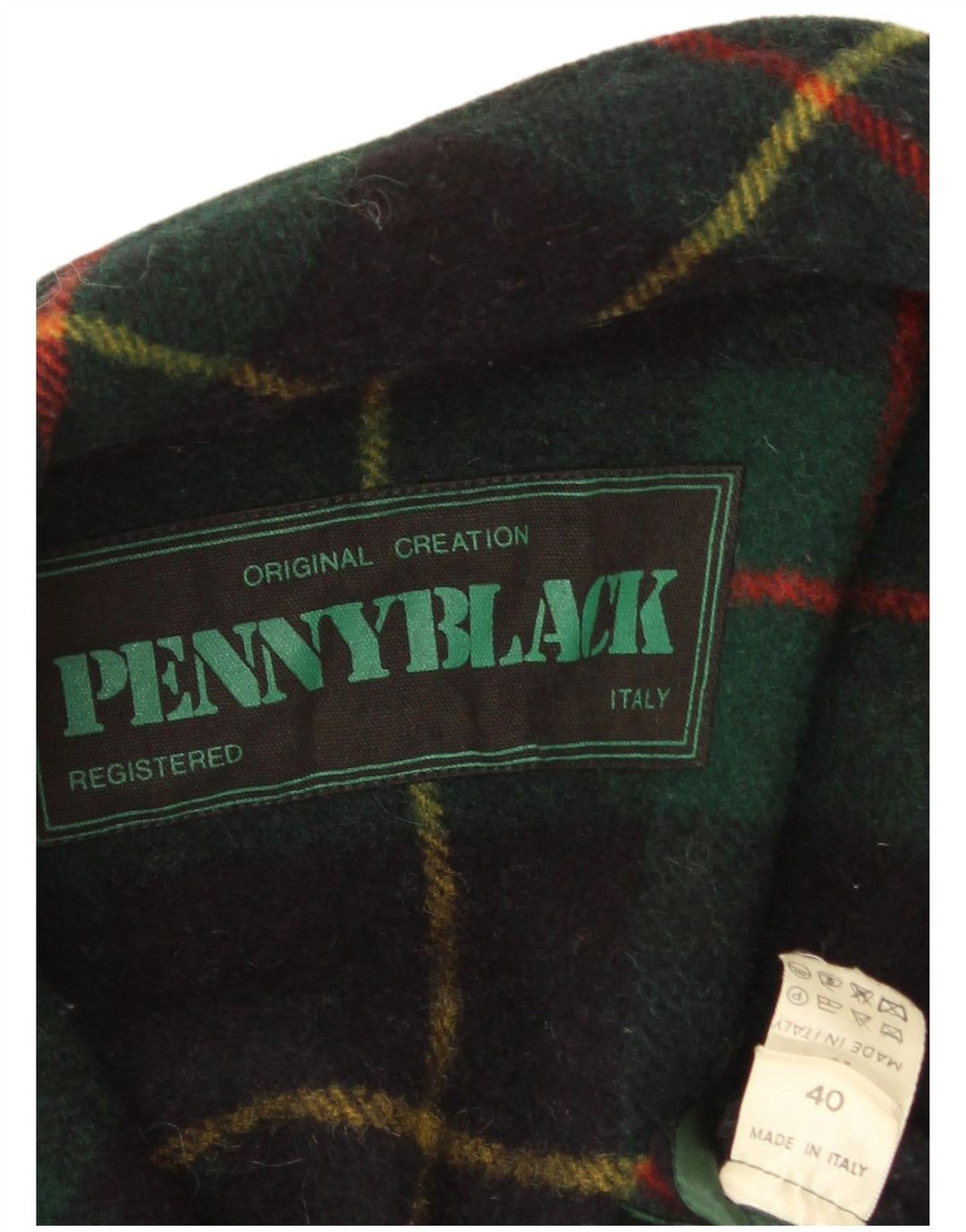 Jaqueta blazer feminina Penny Black com ajuste solto IT 40 pequena lã xadrez verde