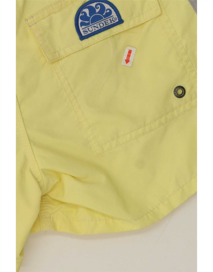 Shorts de natação masculino Sundek pequeno amarelo nylon
