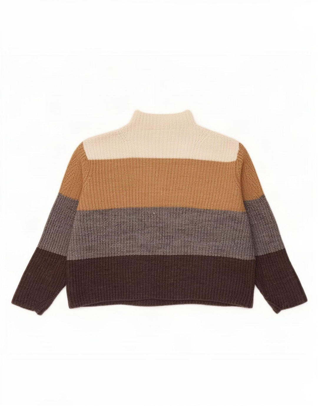 Suéter feminino Marks & Spencer com gola tartaruga Reino Unido 16 grande multicolorido