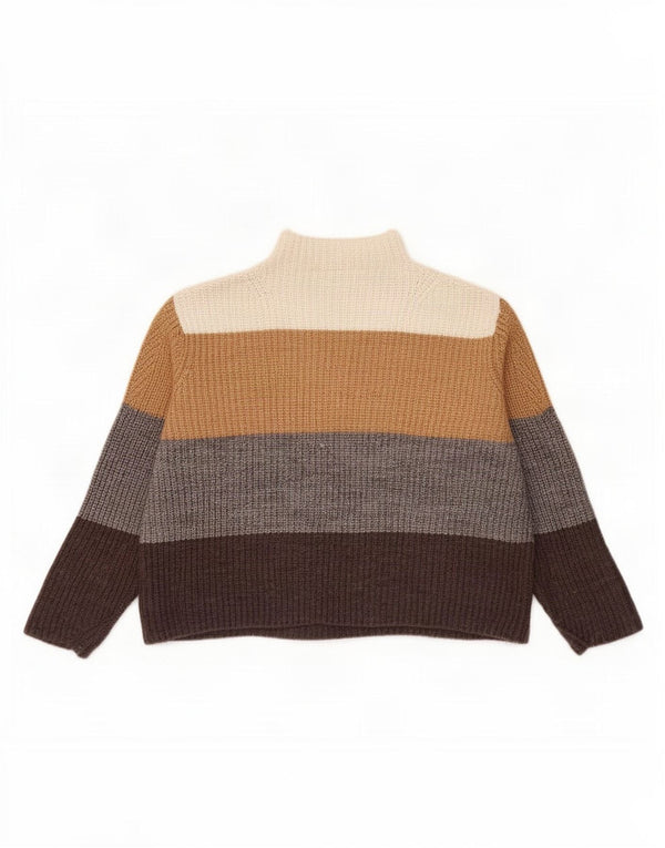 Suéter feminino Marks & Spencer com gola tartaruga Reino Unido 16 grande multicolorido
