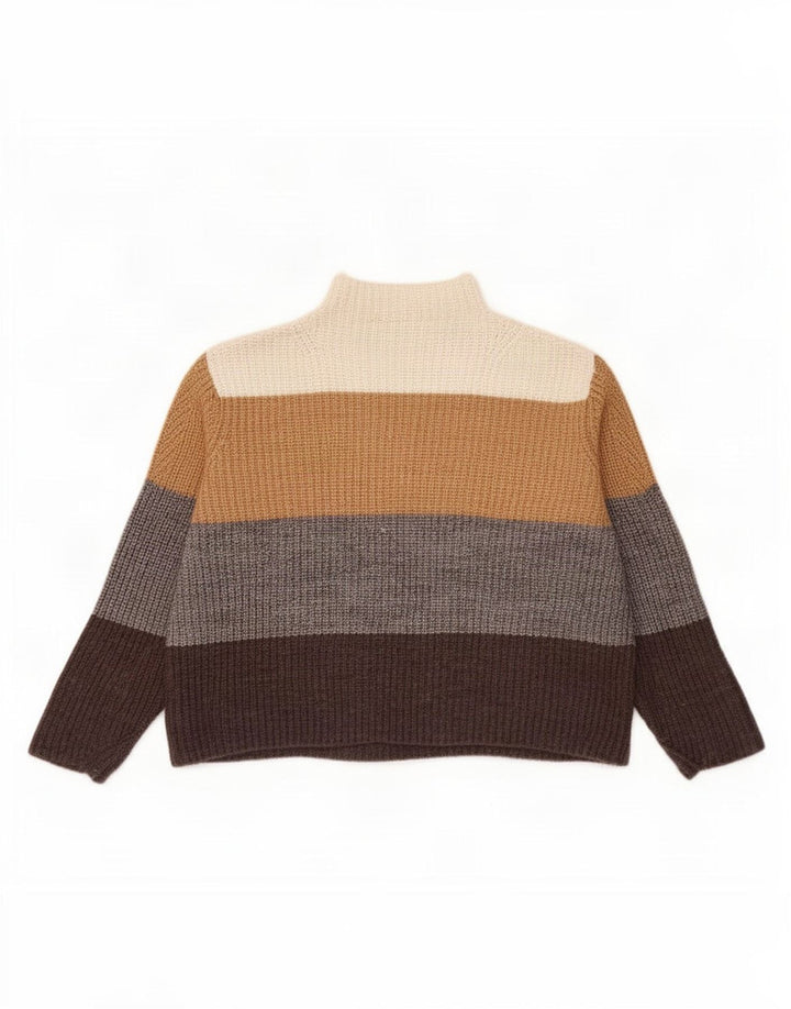 Suéter feminino Marks & Spencer com gola tartaruga Reino Unido 16 grande multicolorido