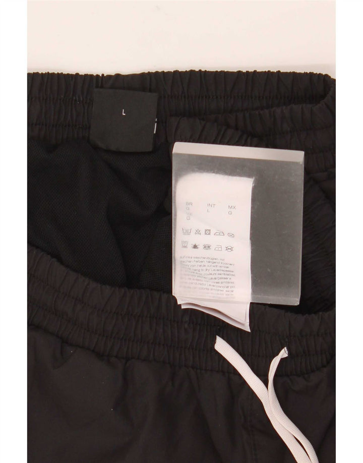 Hugo Boss Shorts de natação masculino gráfico grande poliéster preto
