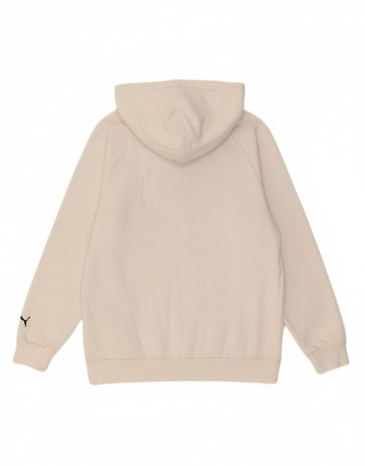 Jumper com capuz gráfico PUMA Boys 11-12 anos algodão branco