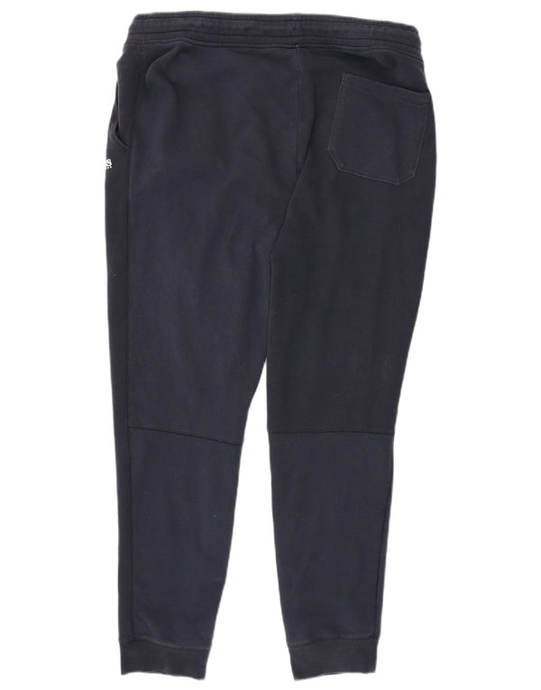 Hugo Boss Calça de treino masculina Joggers grande algodão azul marinho