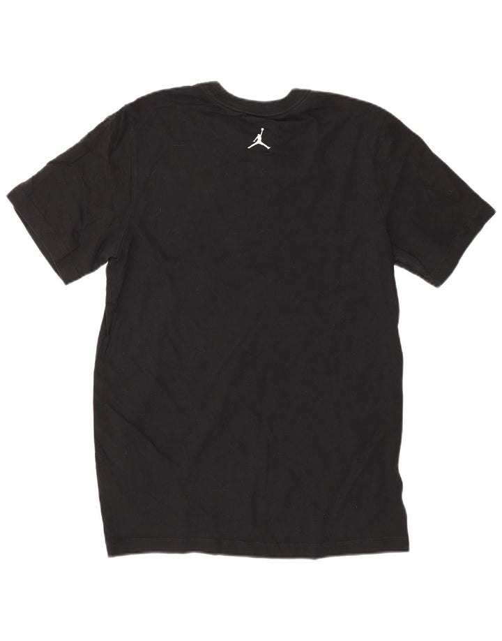Jordan Camiseta masculina gráfica top pequeno algodão preto