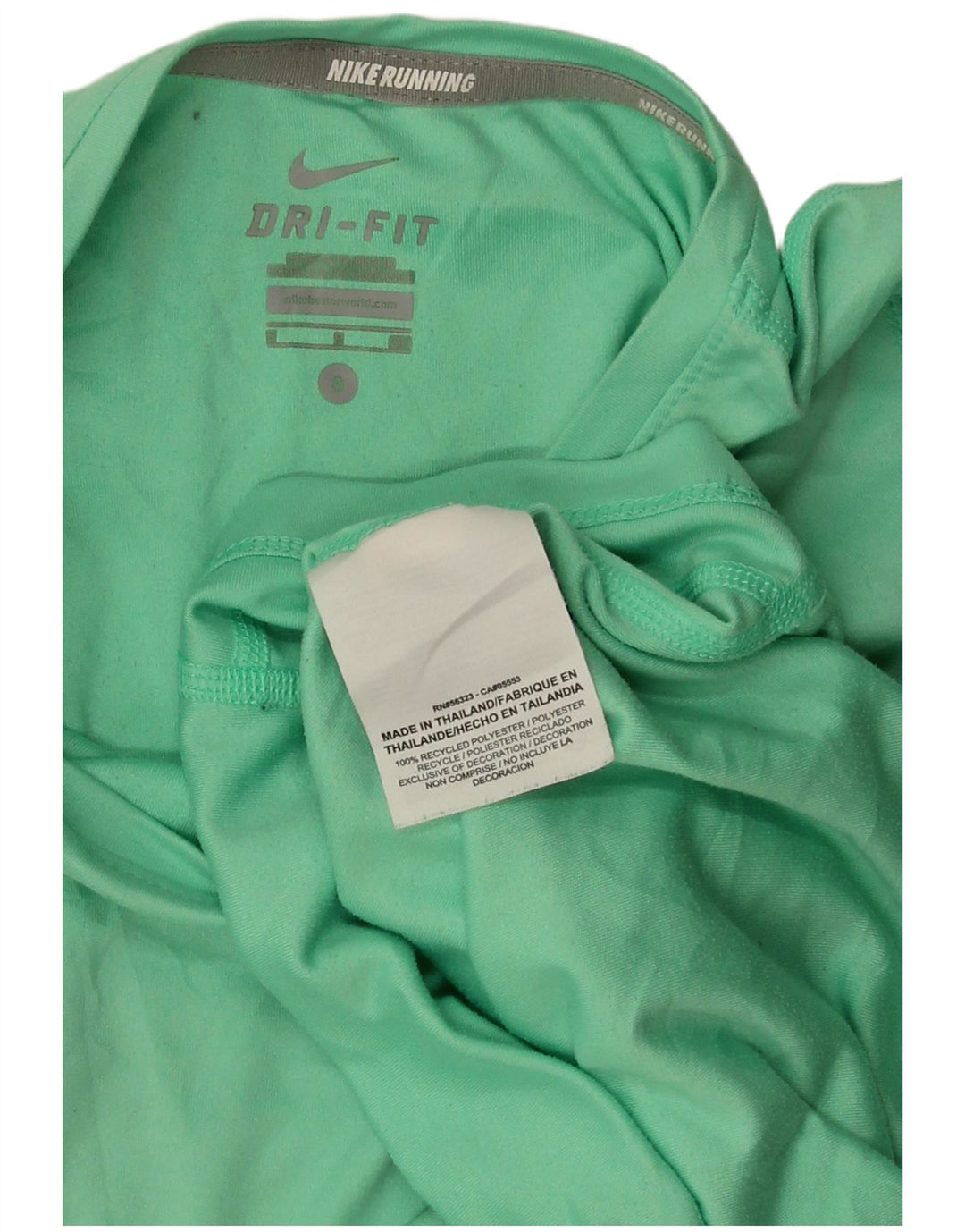 Camiseta feminina NIKE Dri Fit UK 10 pequena verde poliéster