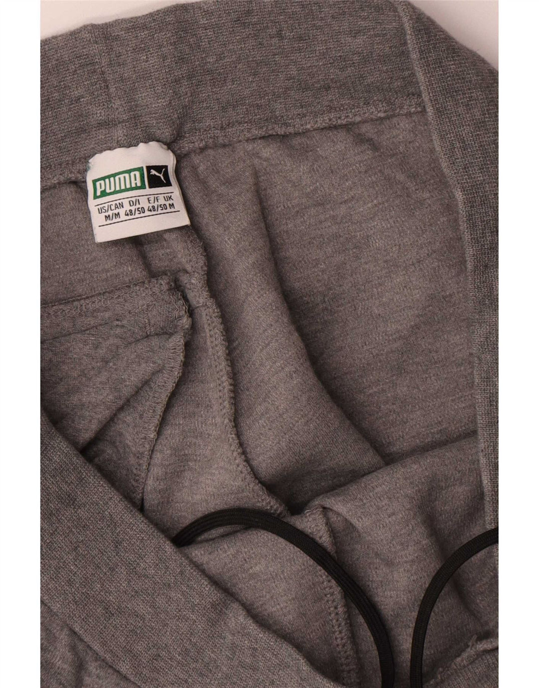 Calça de treino masculina Puma cinza médio algodão colorblock