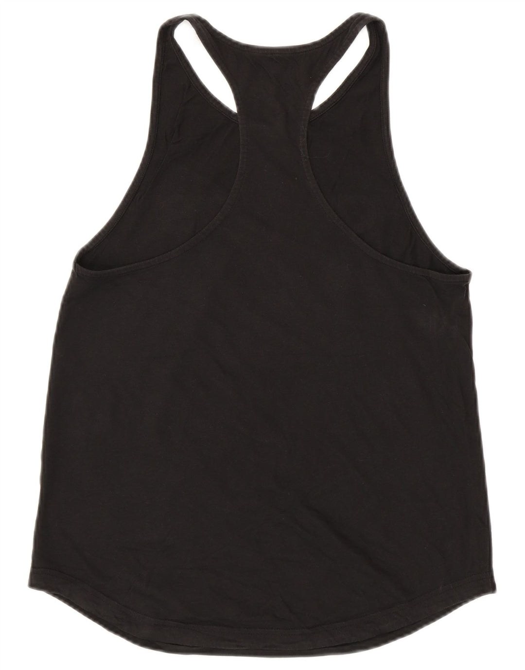 ADIDAS Womens Graphic Vest Top UK 12/14 Médio Algodão Preto
