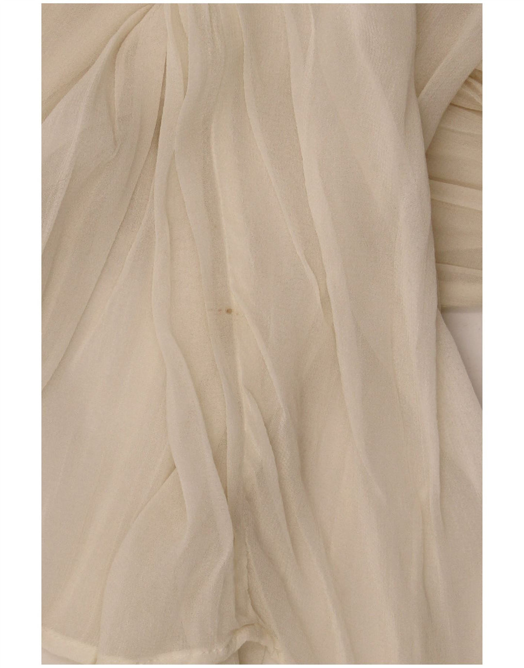 Zara blusa feminina oversized transparente de manga comprida top Reino Unido 10 pequeno bege