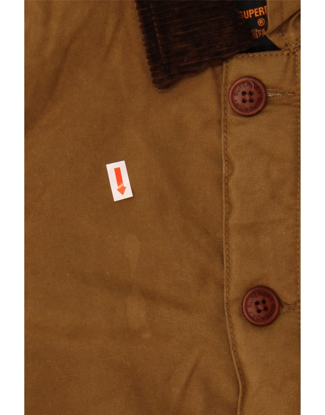 Jaqueta corta-vento masculina Superdry UK 36 poliéster marrom pequeno