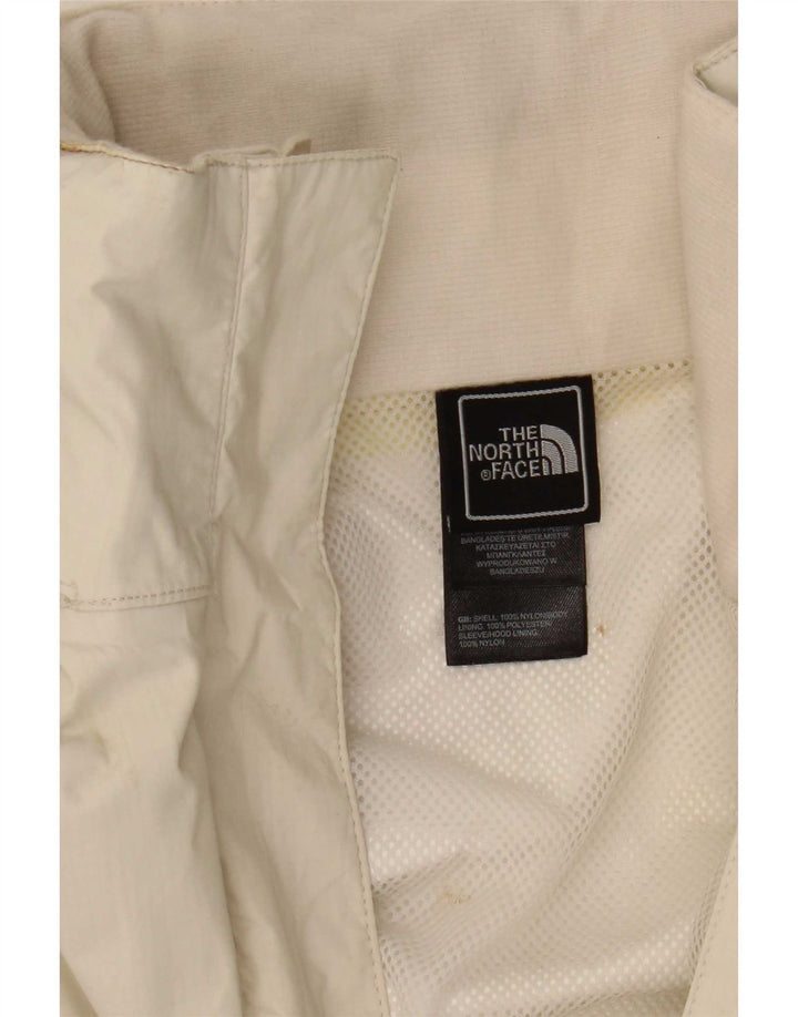 Jaqueta de chuva feminina com capuz The North Face UK 14 nylon branco médio