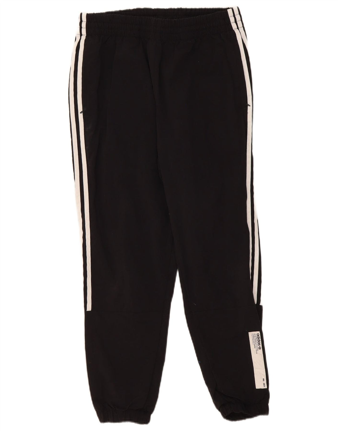 Adidas masculino colheita calças de treino joggers médio preto náilon