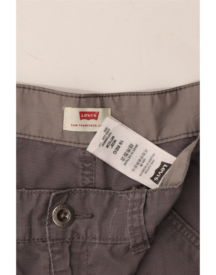 LEVI'S Boys Cargo Shorts 15-16 Years W28  Grey Cotton Vintage Levi's and Second-Hand Levi's from Messina Hembry 