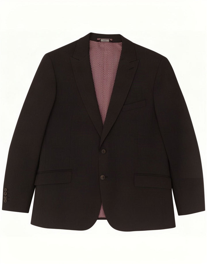 Jaqueta Blazer masculina curta de 2 botões Marks & Spencer Reino Unido 46 3XL Poliéster cinza