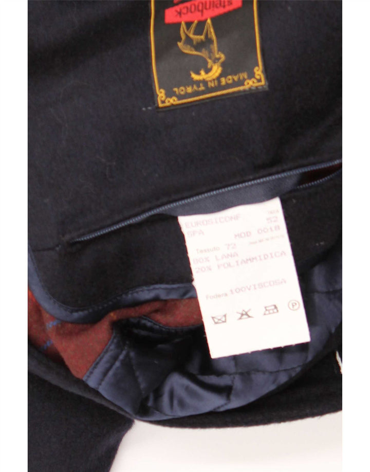 Sobretudo masculino Steinbock IT 52 XL lã azul marinho