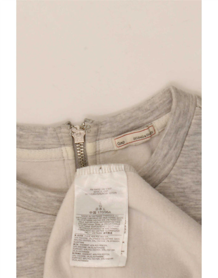 Vestido jumper feminino Gap Reino Unido 16 grande poliéster cinza