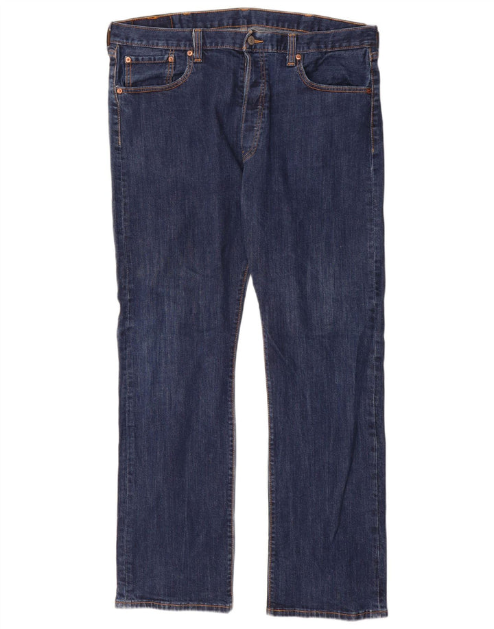 Levi's Masculino 501 Straight Jeans W38 L32 Azul Marinho Algodão