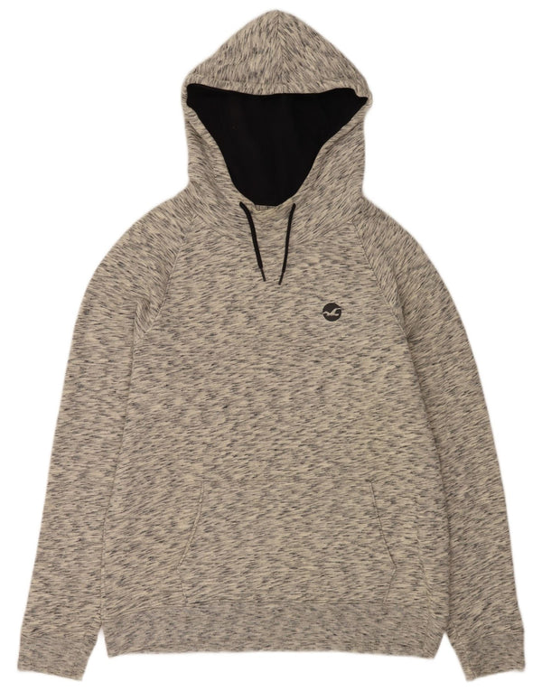 Hollister masculino moletom com capuz XL algodão manchado cinza