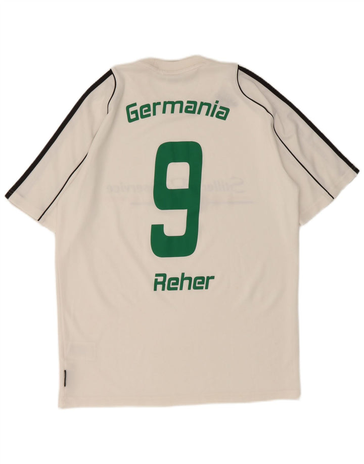 Adidas Mens Graphic T-Shirt Top Pequeno Poliéster Branco
