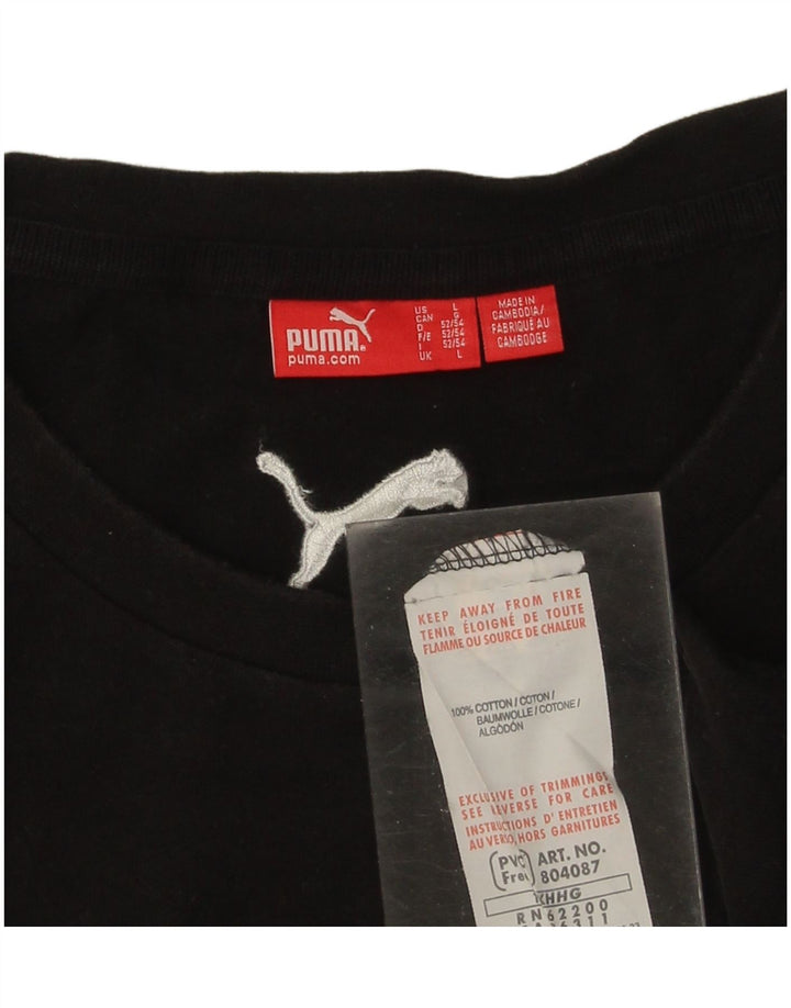 PUMA Mens Colete Top Grande Algodão Preto
